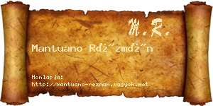 Mantuano Rézmán névjegykártya